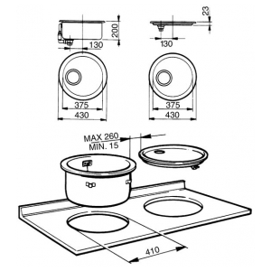 Кухонная мойка Smeg 10I3PN