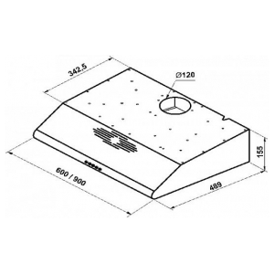 Подвесная вытяжка Korting KHT 6334 W