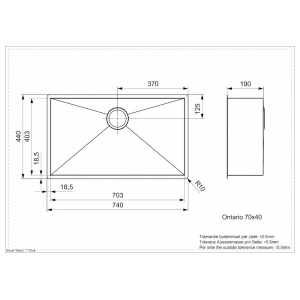 Кухонная мойка Reginox Ontario L 70x40