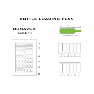 Встраиваемый винный шкаф Dunavox DAB-49.116DW.TO
