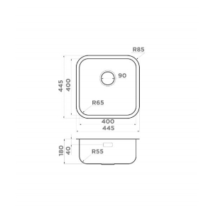 Кухонная мойка Omoikiri Omi 44-U/IF-IN Quadro