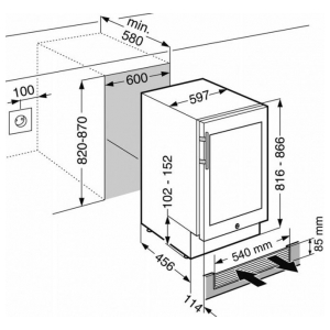 Встраиваемый винный шкаф Liebherr UWTes 1672