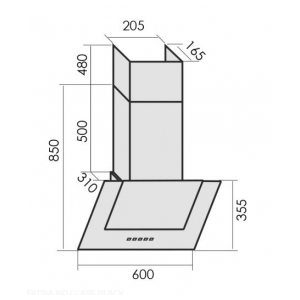 Пристенная вытяжка MBS FATSIA 160 GLASS BLACK