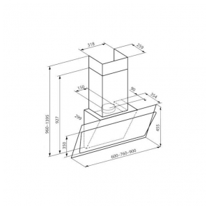 Пристенная вытяжка Korting KHC67070GN