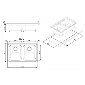 Кухонная мойка Smeg SP792N