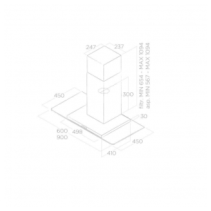 Пристенная вытяжка Elica FLAT GLASS IX/A/60 LED