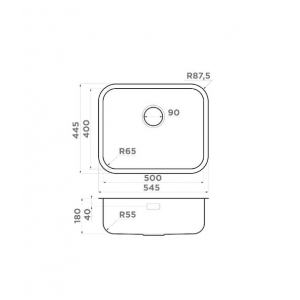 Кухонная мойка Omoikiri Omi 54-U/IF-IN нерж.сталь/нержавеющая сталь