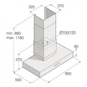 Островная вытяжка Asko CI4939S