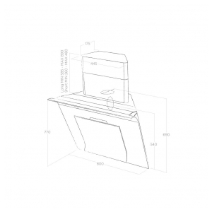 Пристенная вытяжка Elica SINFONIA WH/F/80