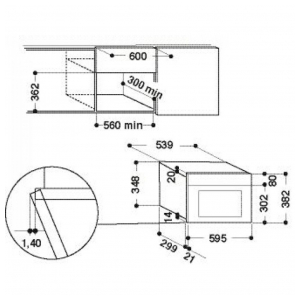 Встраиваемая микроволновая печь Whirlpool AMW 439/IX