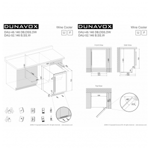 Встраиваемый винный шкаф Dunavox DAU-39.121DB