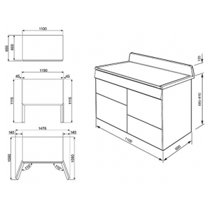 Варочный центр Smeg TR4110IRW