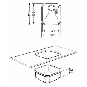 Кухонная мойка Smeg UM40N