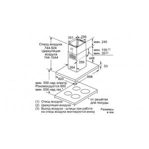 Островная вытяжка Bosch DIB97IM50