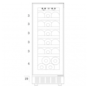 Встраиваемый винный шкаф Temptech VWC300SS