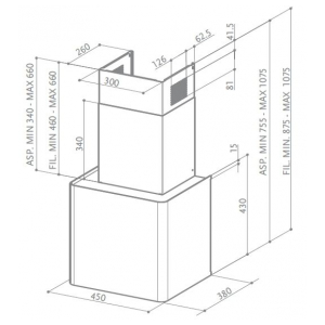 Пристенная вытяжка Faber LITHOS EG6 WH CORIAN A45