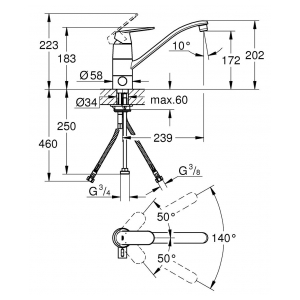 Смеситель Grohe Eurosmart Cosmopolitan 31161000