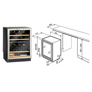 Встраиваемый винный шкаф Climadiff CV52IXDZ