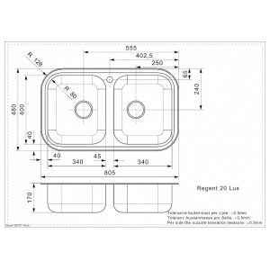 Кухонная мойка Reginox Regent 20 LUX