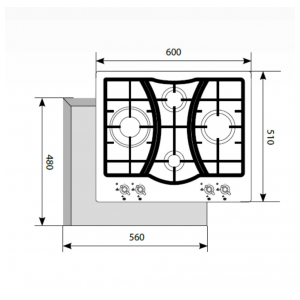 Газовая варочная панель Lex GVE 643C IV