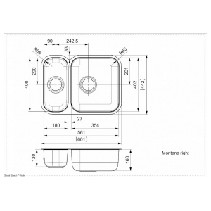 Кухонная мойка Reginox Montana U Right
