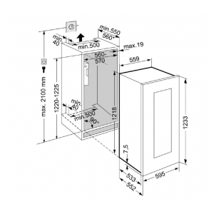 Встраиваемый винный шкаф Liebherr EWTgw 2383