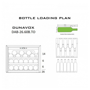 Встраиваемый винный шкаф Dunavox DAB-26.60SS.TO