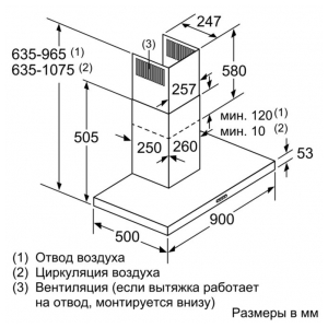 Пристенная вытяжка Bosch DWB97FM50