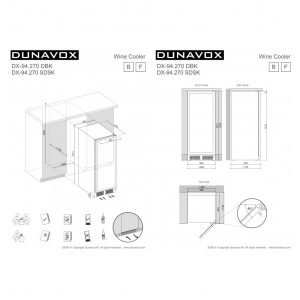 Отдельностоящий винный шкаф Dunavox DX-94.270DBK