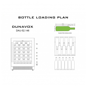 Встраиваемый винный шкаф Dunavox DAU-52.146B