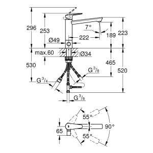 Смеситель Grohe BauEdge 31696000