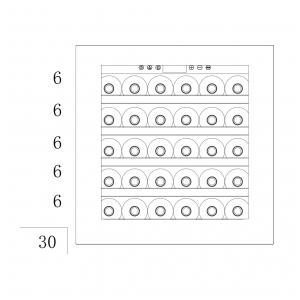 Встраиваемый винный шкаф Temptech OBI60SW