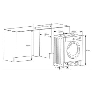 Встраиваемая стиральная машина с сушкой Graude EWTA 80.0