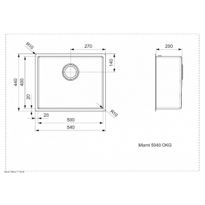 Кухонная мойка Reginox Miami 50x40 Cooper