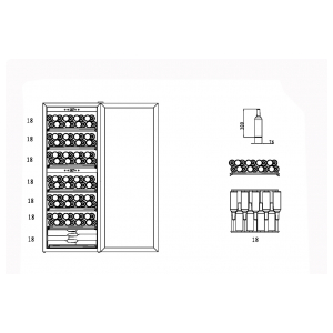 Отдельностоящий винный шкаф Caso WineComfort 126