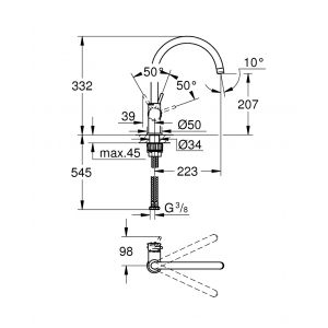 Смеситель Grohe BauClassic 31535001