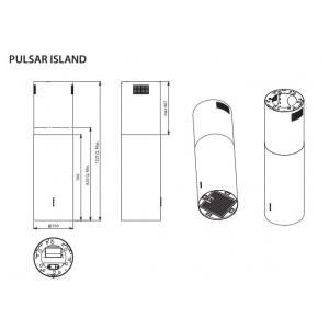 Островная вытяжка Falmec PULSAR ISOLA IX