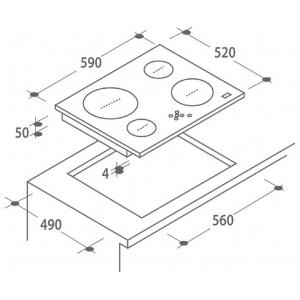 Электрическая варочная панель Candy CH64DXT