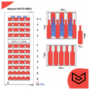 Отдельностоящий винный шкаф Meyvel MV73-KBF2