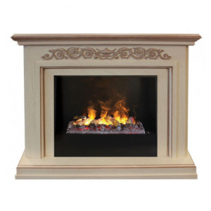 Каминокомплект Real Flame Leticia 26 WT + Black вставка + 3D Cassette 630