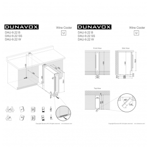 Встраиваемый винный шкаф Dunavox DAU-9.22W