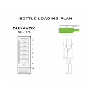Встраиваемый винный шкаф Dunavox DAU-19.58B