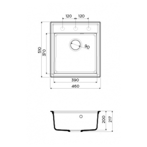 Кухонная мойка Omoikiri Daisen 46-PA пастила