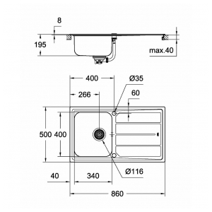 Кухонная мойка Grohe K500 31571SD0