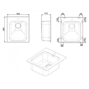 Кухонная мойка Smeg VS45P3N