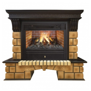 Каминокомплект Real Flame Stone Brick 26 AO + 3D Novara 26