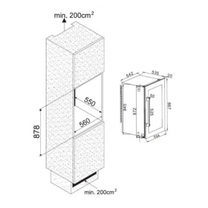Встраиваемый винный шкаф Climadiff AVI47XDZ