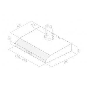 Подвесная вытяжка Elica KREA LUX GFA WH/F/50 LED