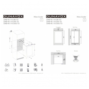 Встраиваемый винный шкаф Dunavox DAB-49.116DSS.TO