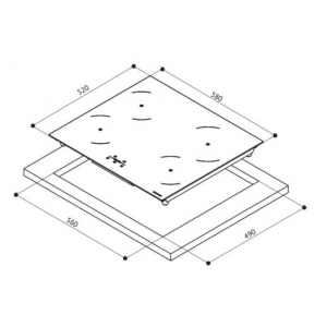 Индукционная варочная панель Faber FBH 64 BK